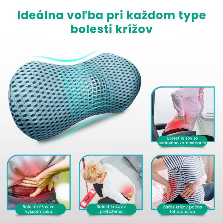 Lumbalex je ideálny pre každý typ bolesti krížov: sedavé zamestnanie, vyšší vek, preťaženie, tehotenstvo.