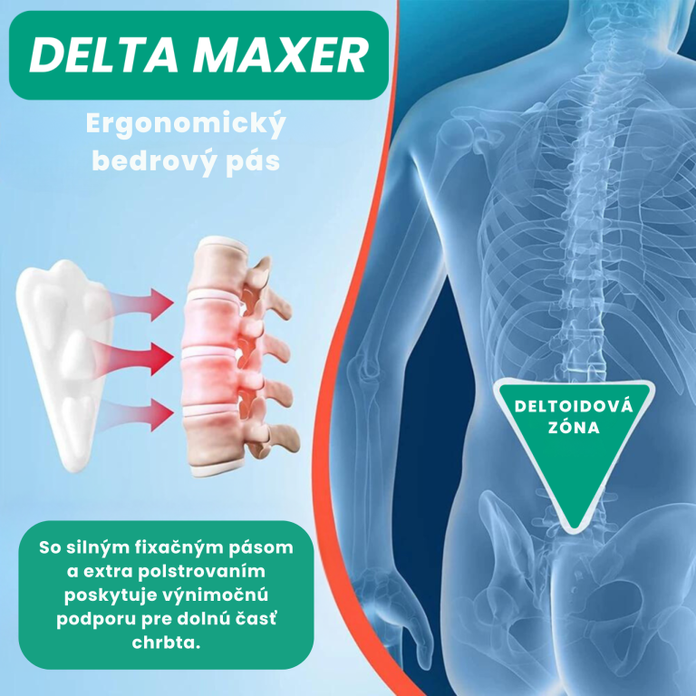 Delta Maxer ergonomický bedrový pás na podporu chrbta a držanie tela