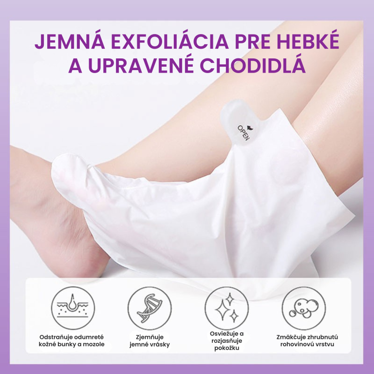 Silky Sole – Exfoliačná maska na nohy s obsahom vitamínu C (5 párov)