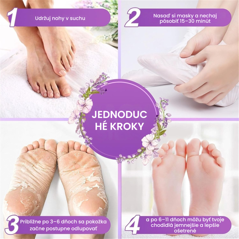 Silky Sole – Exfoliačná maska na nohy s obsahom vitamínu C (5 párov)