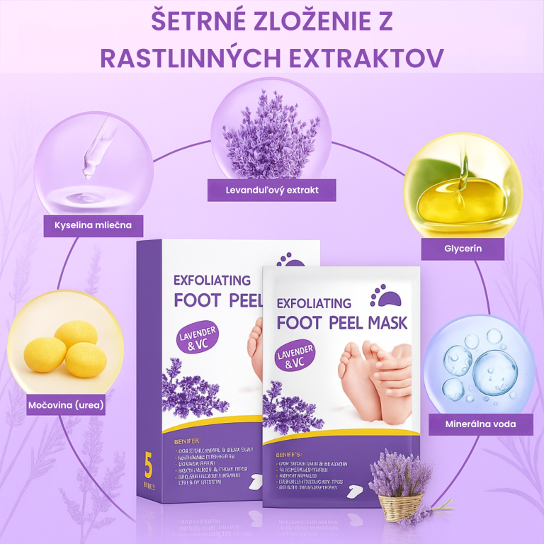 Silky Sole – Exfoliačná maska na nohy s obsahom vitamínu C (5 párov)