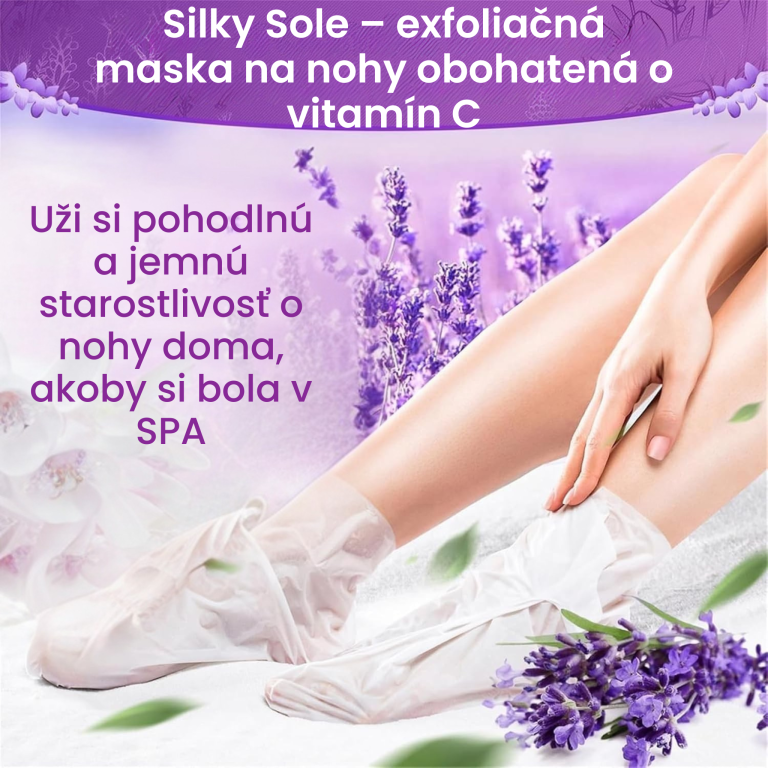Silky Sole – Exfoliačná maska na nohy s obsahom vitamínu C (5 párov)