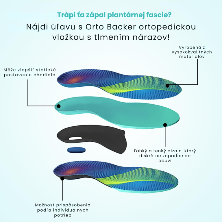 Orto Backer ortopedická vložka s tlmením nárazov