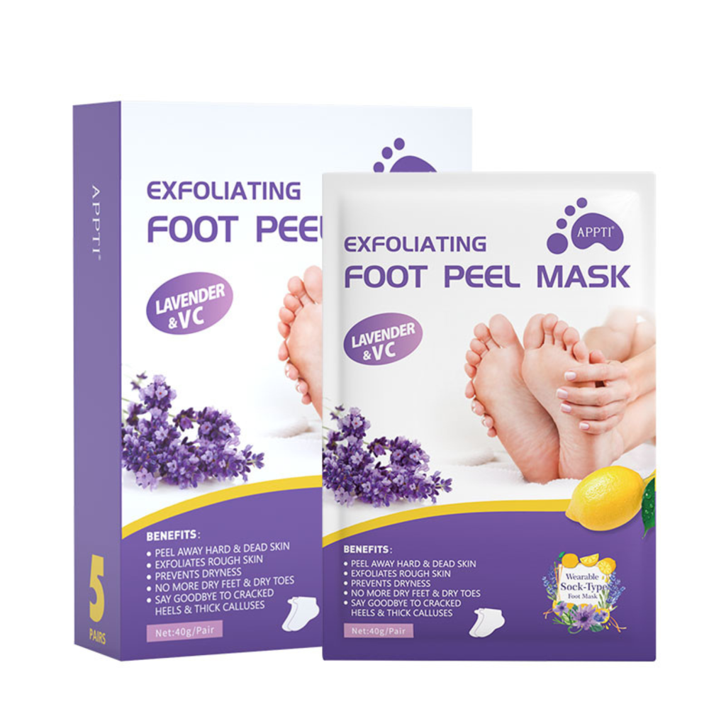 Silky Sole – Exfoliačná maska na nohy s obsahom vitamínu C (5 párov)