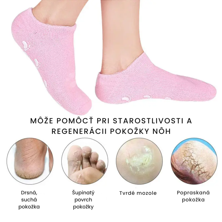 Softer Spa Gél Ponožky – S vitamínmi na starostlivosť o suchú, popraskanú pokožku