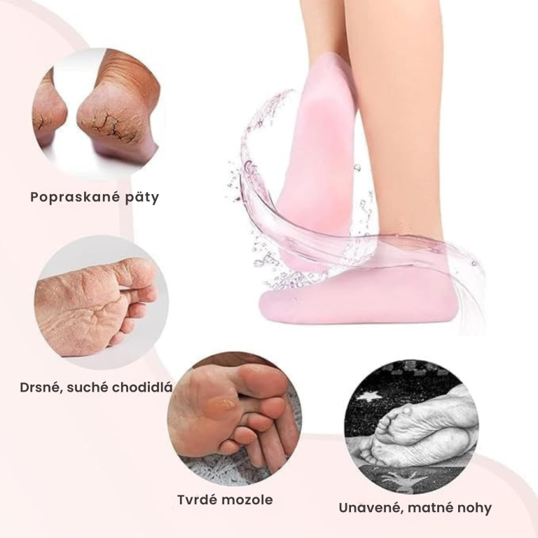 Softer Spa Gél Ponožky – S vitamínmi na starostlivosť o suchú, popraskanú pokožku