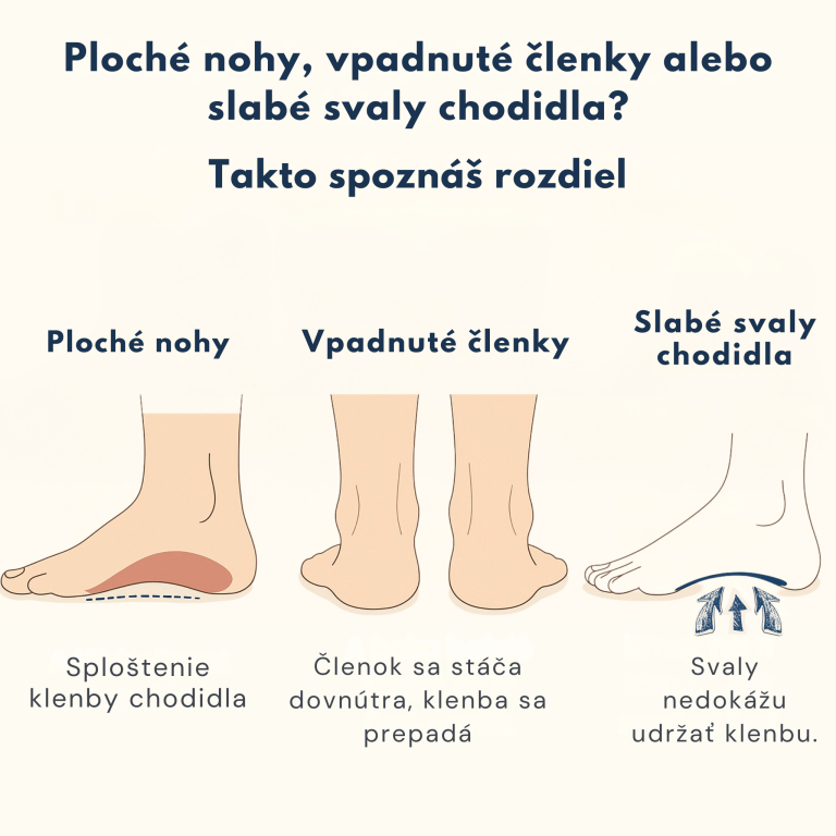 Ploché nohy, vpadnuté členky alebo slabé svaly chodidla?Takto spoznáš rozdiel