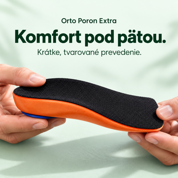 Bočný pohľad na krátky tvarovaný profil Orto Poron Extra