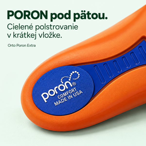 Detail modrej penovej podložky PORON na spodnej strane vložky