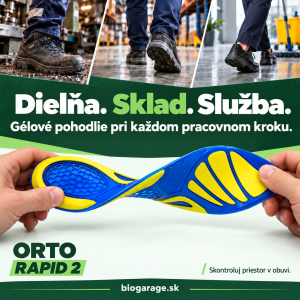 Rapid 2, pružná gélová vložka do pracovnej obuvi pri ohýbaní v rukách
